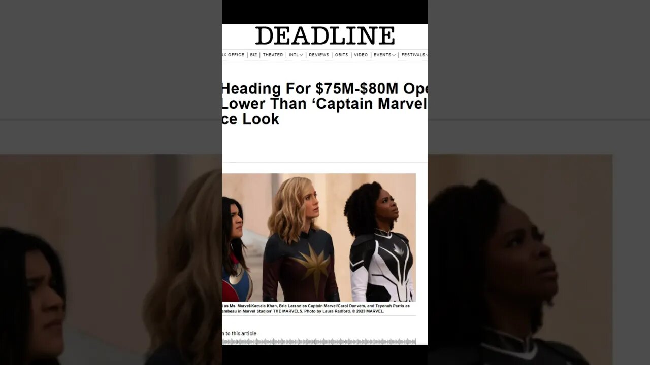 Mainstream Media Shills Forced to Admit THE MARVELS Box Office Will Be Way Lower Than CAPTAIN MARVEL