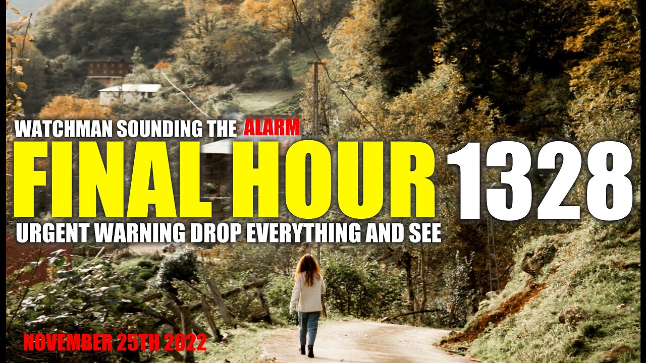 FINAL HOUR 1328 - URGENT WARNING DROP EVERYTHING AND SEE - WATCHMAN SOUNDING THE ALARM