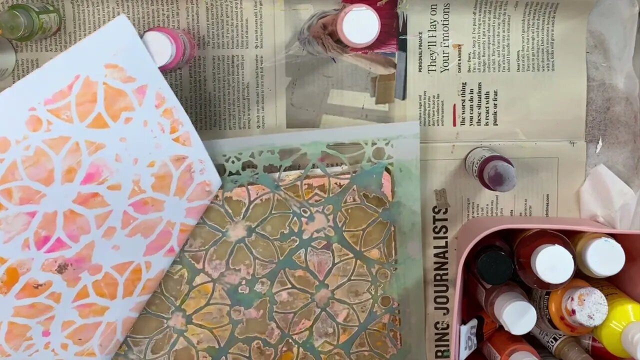 #2 Ruth mini journal -gelli plate printing