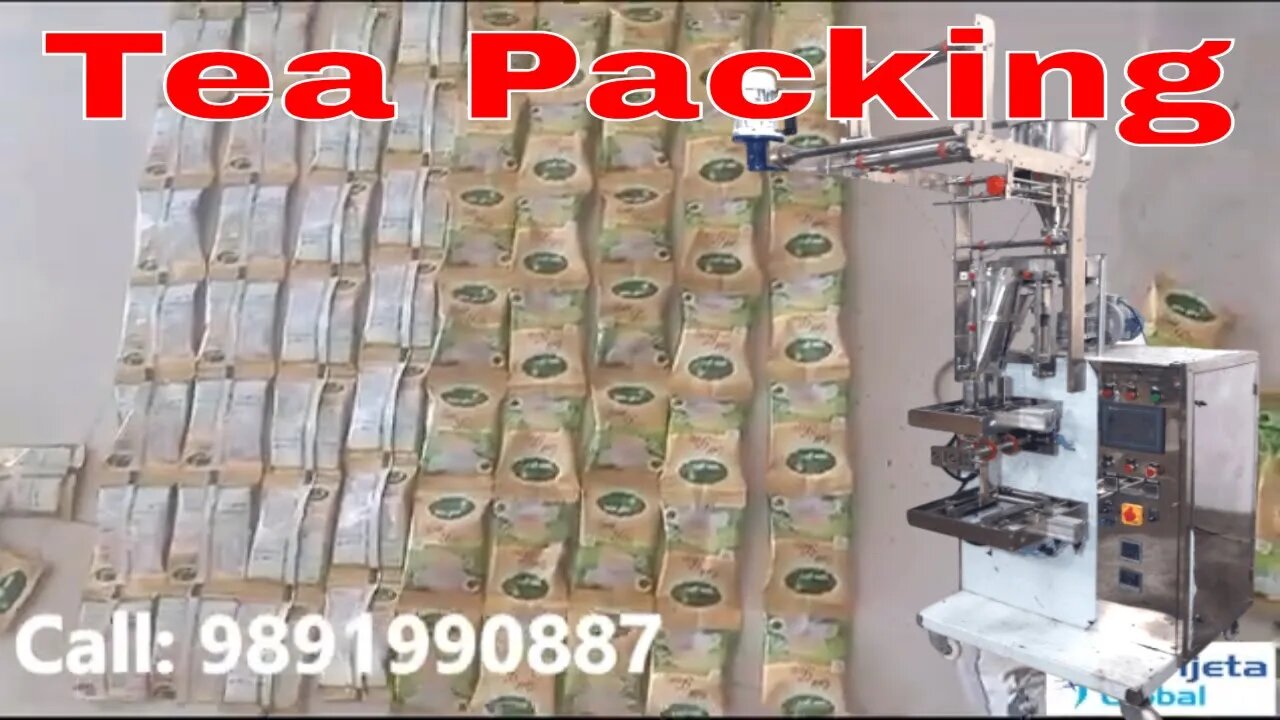 30 gm Tea Pouch Packaging Machine | Pneumatic Cup Filler | Shrijeta Global - 9891990887