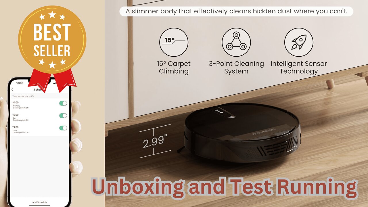 Unboxing & Test Running Best-Selling ROPVACNIC Robot Vacuum Cleaner (Links to Shop Below)