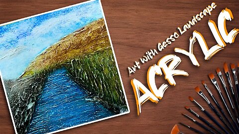 Art with Gesso Landscape Acrylic Painting for Beginners