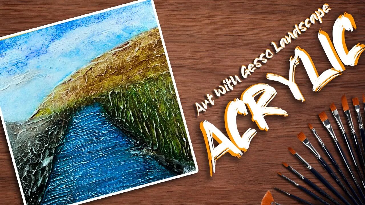 Art with Gesso Landscape Acrylic Painting for Beginners