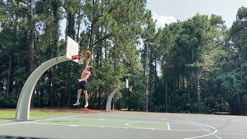 Playing basketball in Hilton Head, SC.