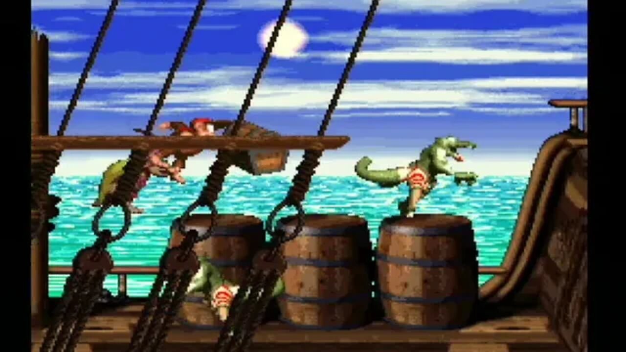 Donkey Kong Country 2 - Diddy's Kong Quest (Gangplank Galleon - World 1) [Super Nintendo]