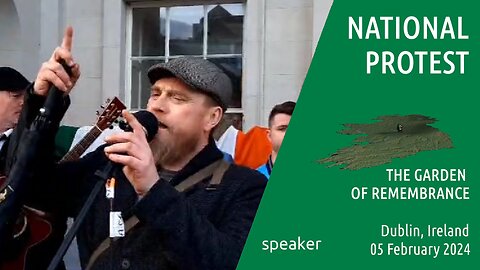 speaker - National Protest, Dublin , Ireland - 05 Feb 2024