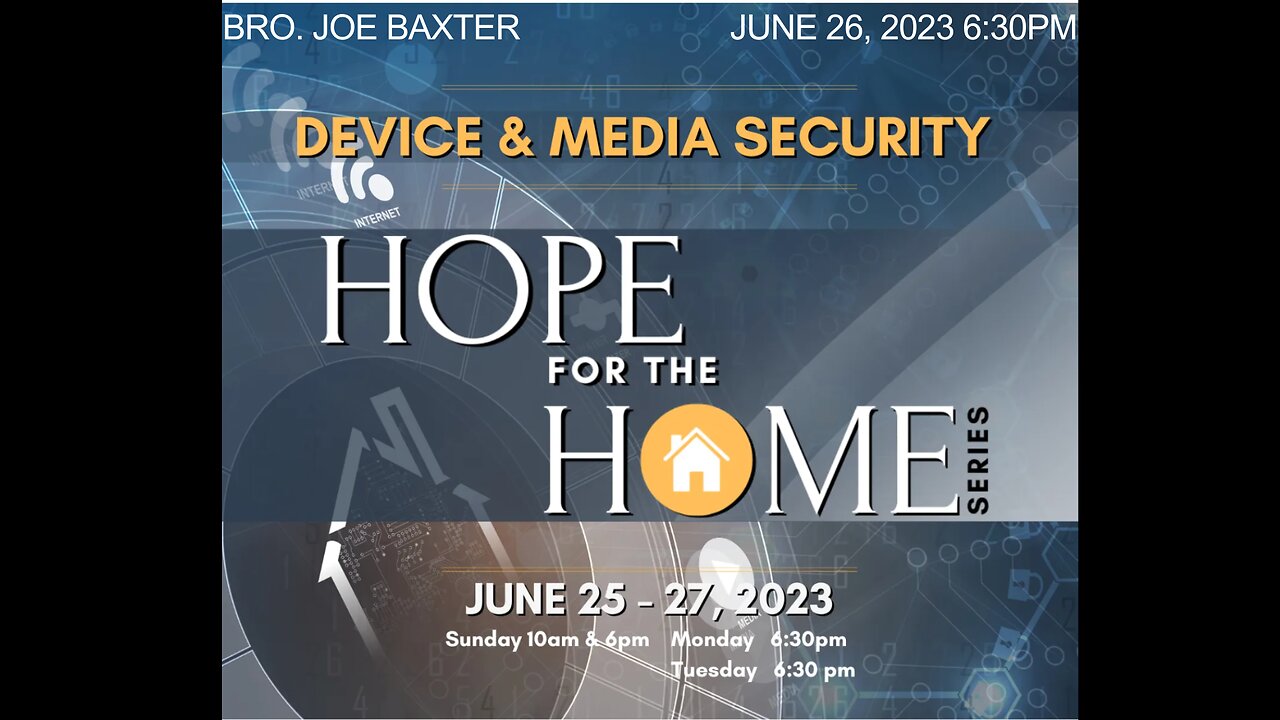 Hope For The Home Series Part 4--Mon PM--June 26, 2023