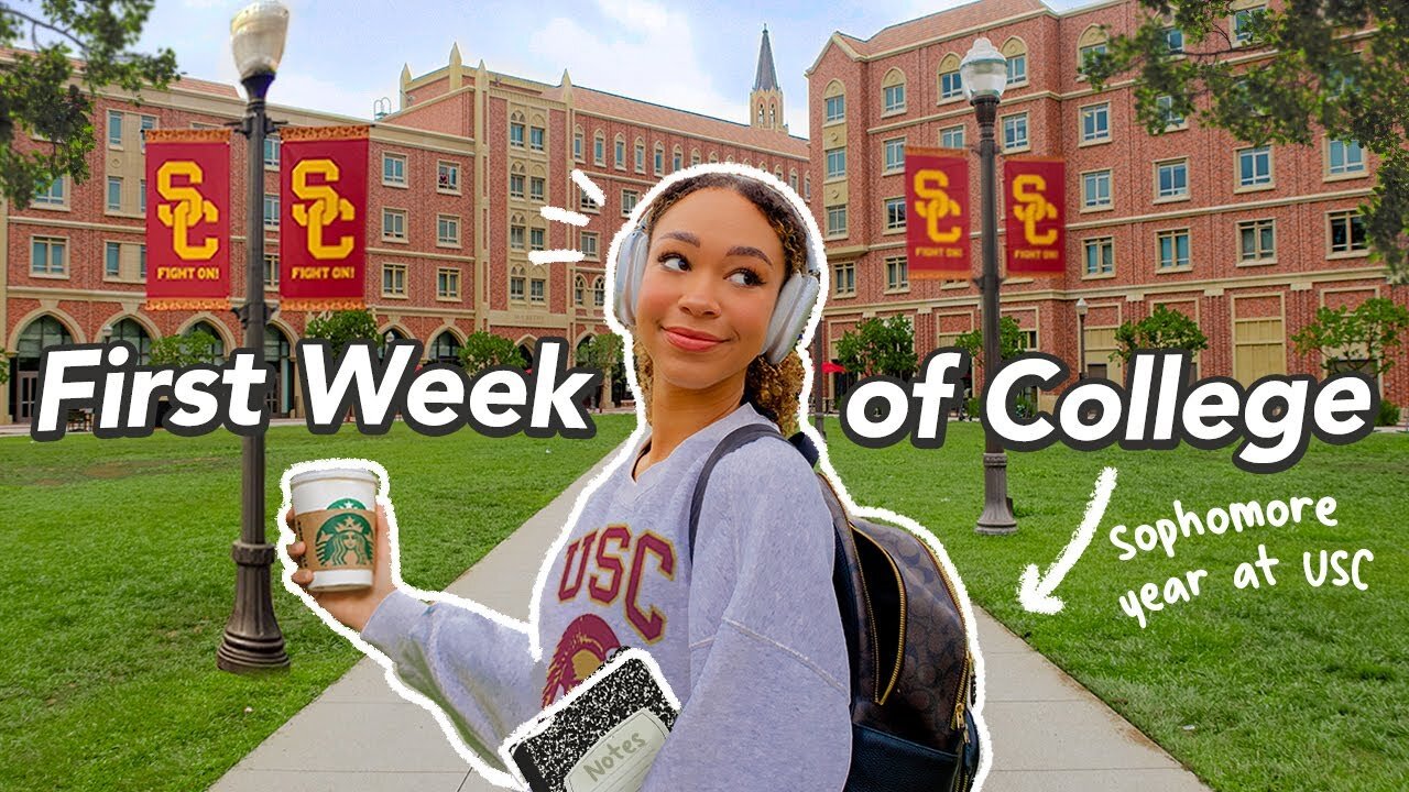 First Week of College VLOG! (sophomore year at USC, productive days + grwm)