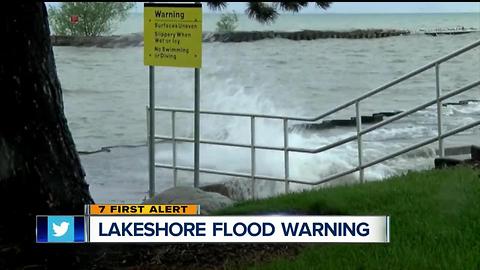 Lakeshore flood warning