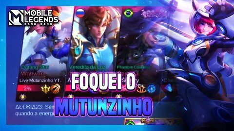 CAÍ CONTRA O MUTUNZINHO E FOQUEI ELE O JOGO TODO KKKKKKKK | MLBB