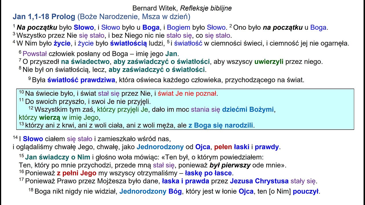 Jan 1,1-18 Prolog (Boże Narodzenie, Msza w dzień)