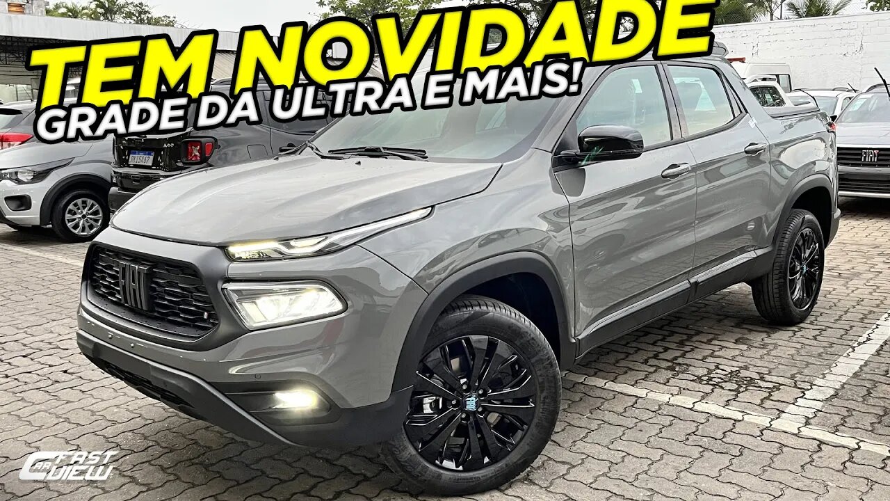 NOVA FIAT TORO VOLCANO 2023 NOVA COR CINZA COM GRADE DA VERSÃO ULTRA FICOU ANIMAL!