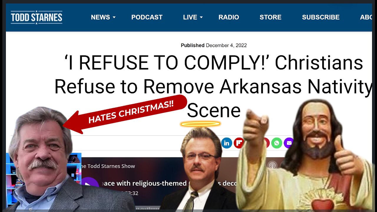 I REFUSE TO COMPLY, Christian Pastor Christy Keeps Nativity In Defiance Of Mayor's Orders