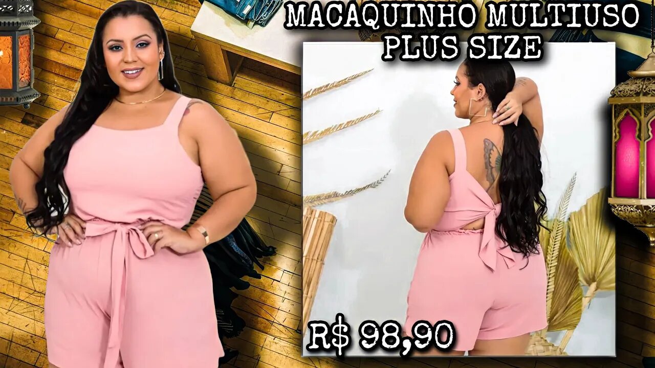 🛑 MACACÃO MULTIUSO FEMININO MODA PLUS SIZE