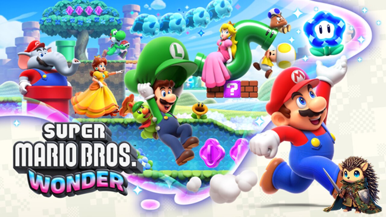 Completing Fluff-Puff Peaks Coins and Flagpoles - Super Mario Bros Wonder BLIND [12]
