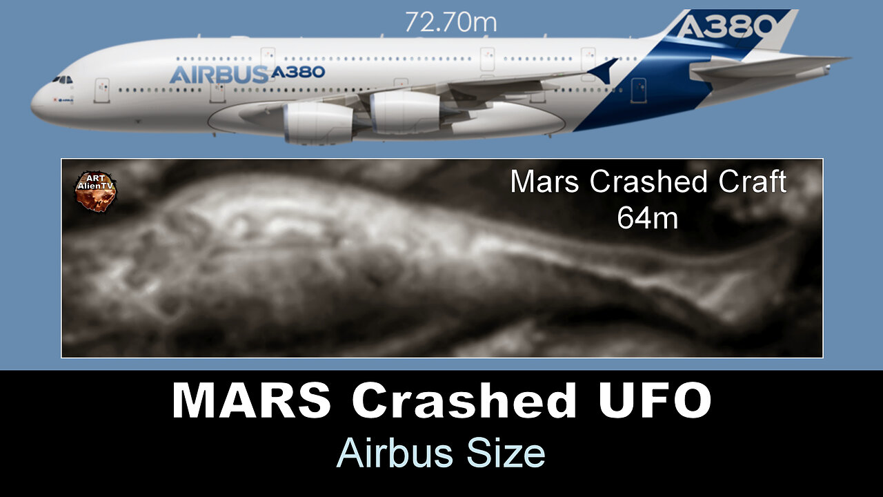 MARS Crashed UFO - Airbus Size. ArtAlienTV 4K