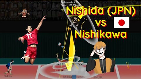 The Spike Volleyball - Team Japan (Nishida + Ishikawa) vs Nishikawa in Tournament Grind