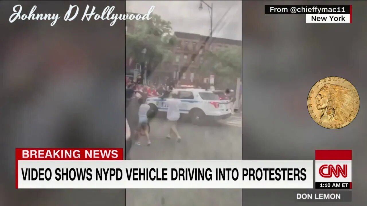 nypd suv ram through protestors