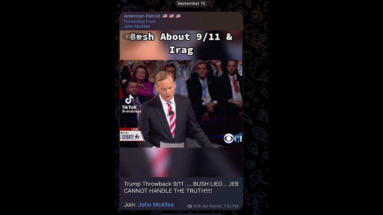 Trump Throwback 9/11 .... BUSH LIED... JEB CANNOT HANDLE THE TRUTH!!!!