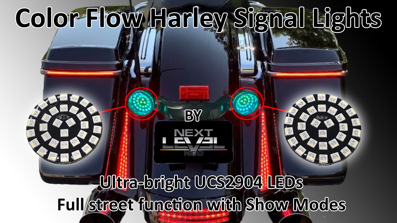 Enhance Your Ride with Color Flow Harley Signal Lights!