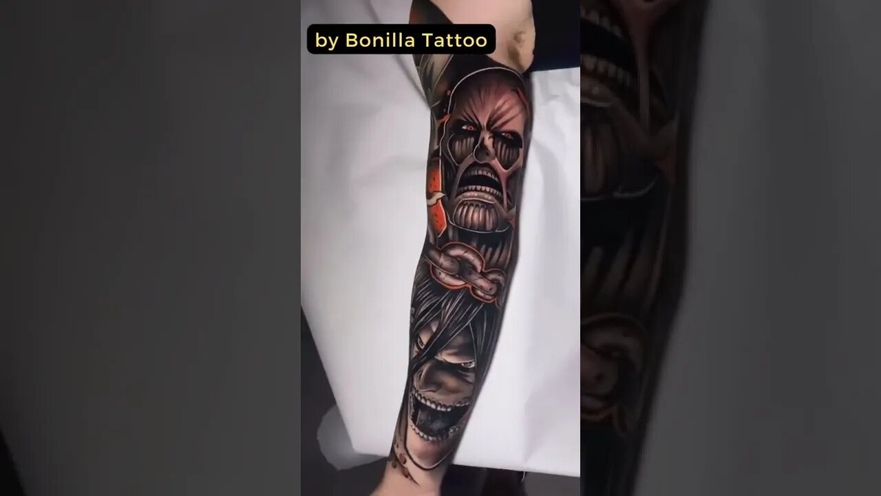 Stunning work by Bonilla Tattoo #shorts #tattoos #inked #youtubeshorts