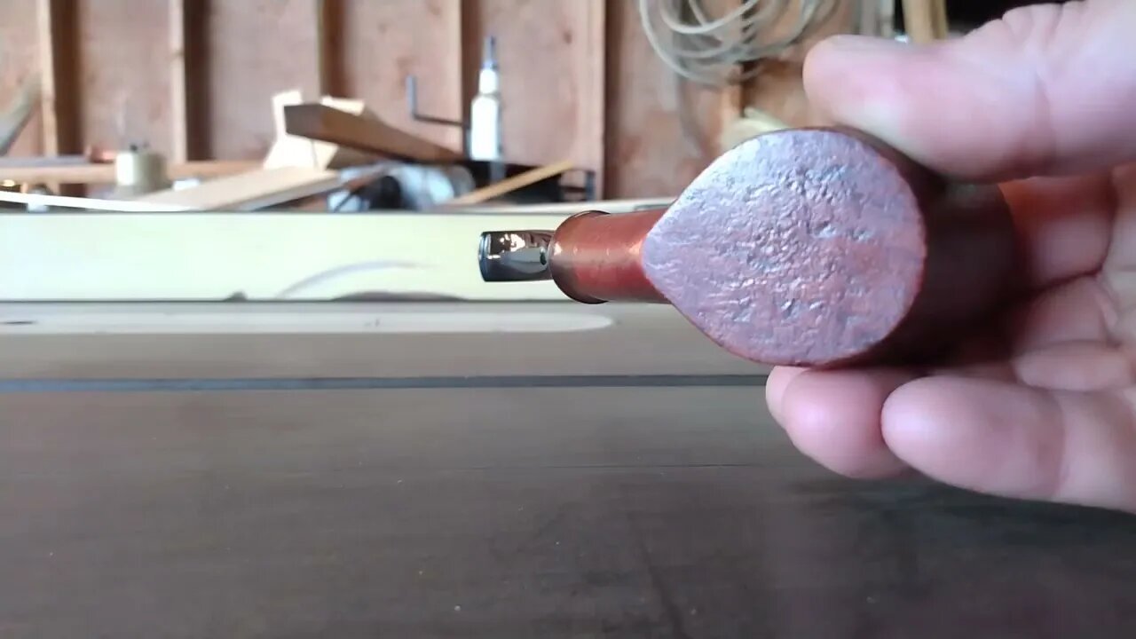 Available Bent Poker JMouton style. Stabilized Walnut cap, Ebonite stem
