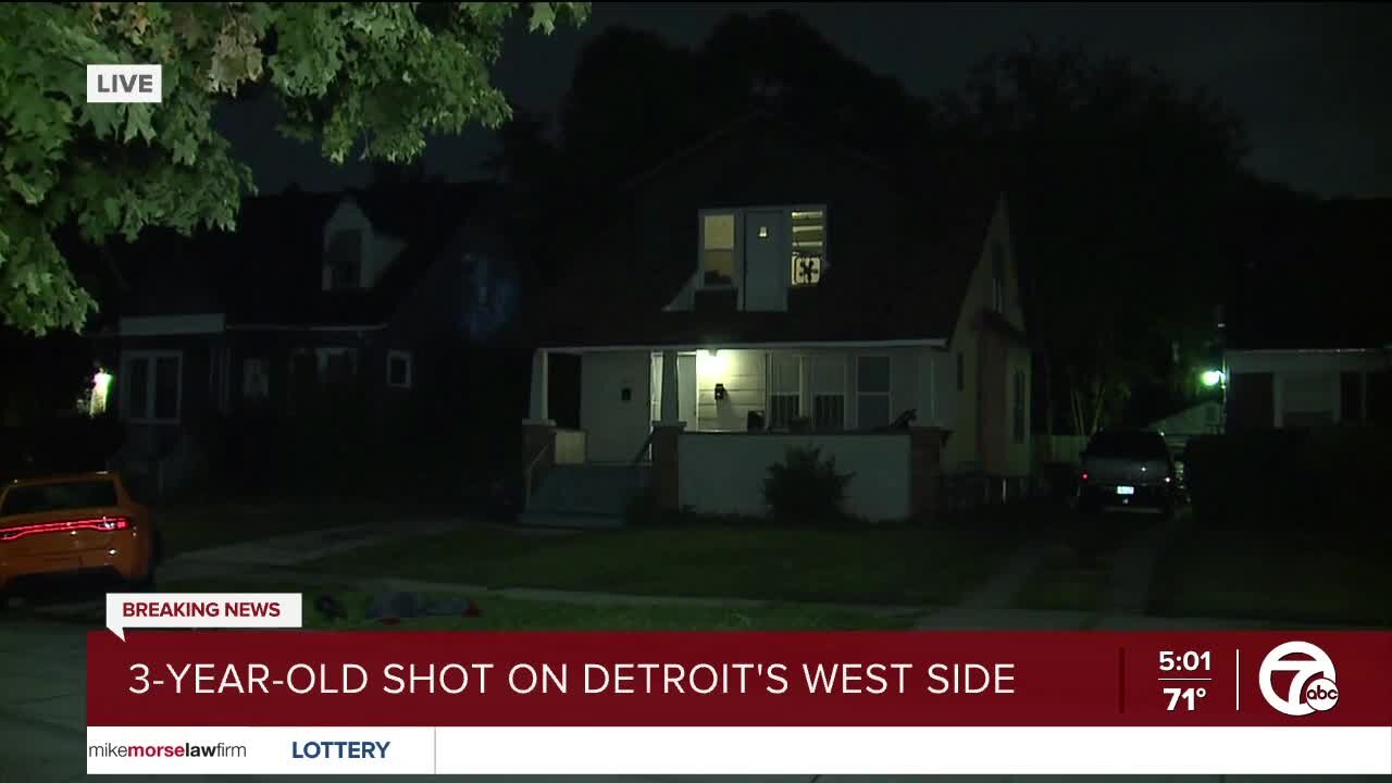 3-year-old shot on Detroit's west side