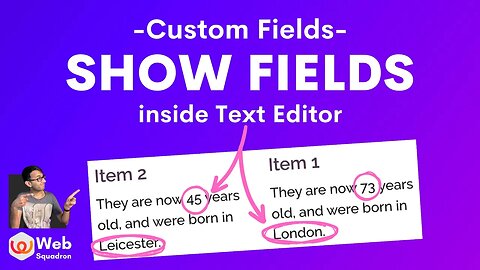 Show Many Custom Fields and Text inside Elementor Text Editor - Free Easy Code