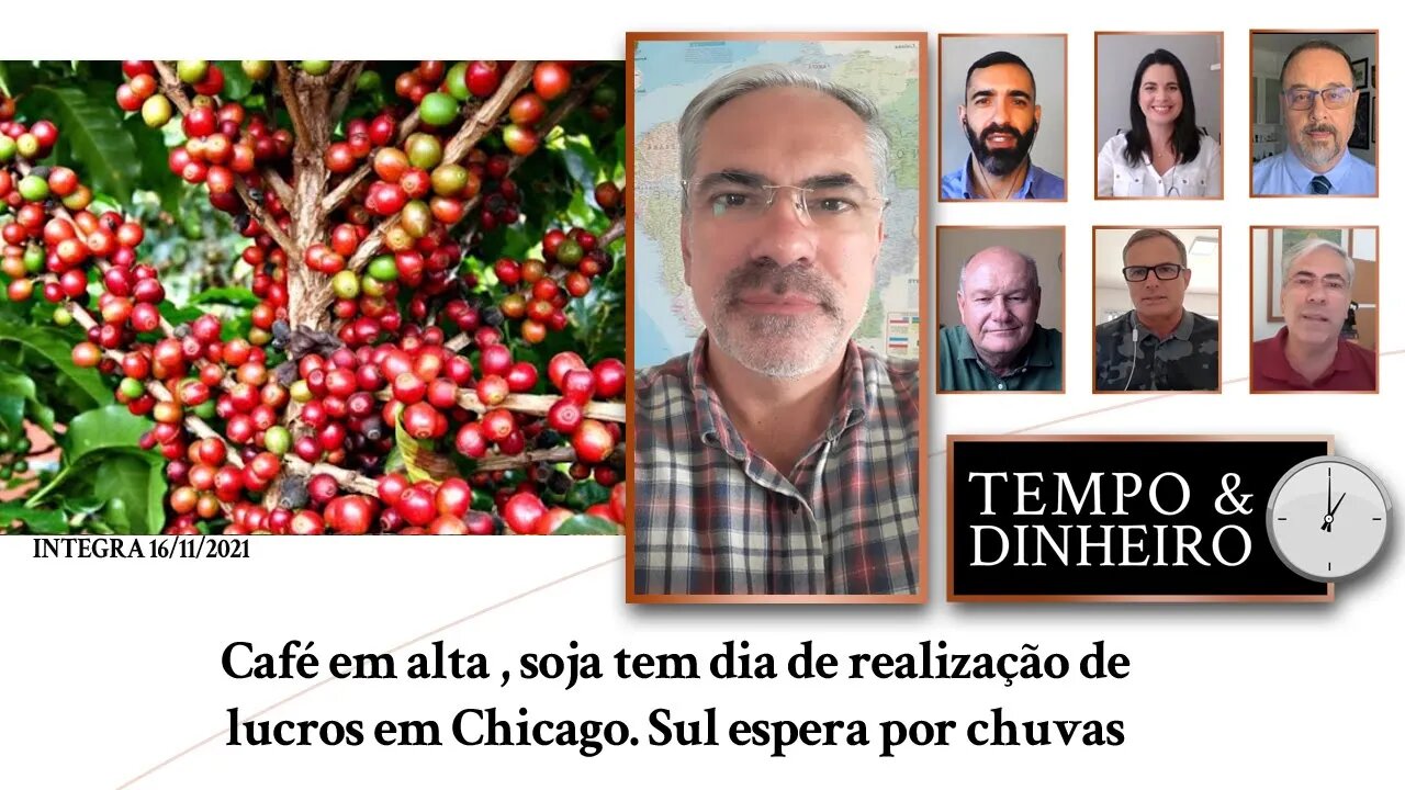 Café em alta , soja tem dia de realização de lucros em Chicago. Sul espera por chuvas