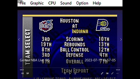 Gens rom NBA Live 96 Indiana vs Houston