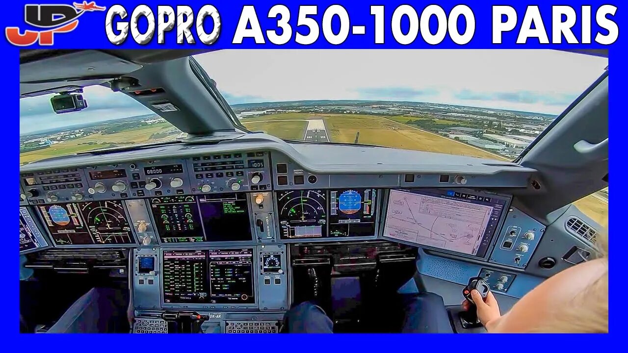 Awesome Cockpit View Airbus A350-1000 Full Taxi & Takeoff from Paris