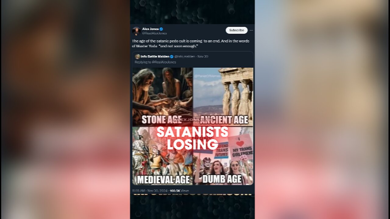 The Satanic Age is Ending - Alex Jones on X