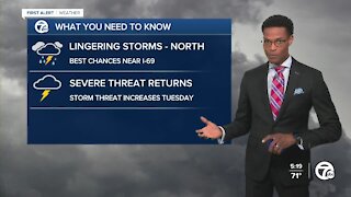 Showers and strong storms in the forecast