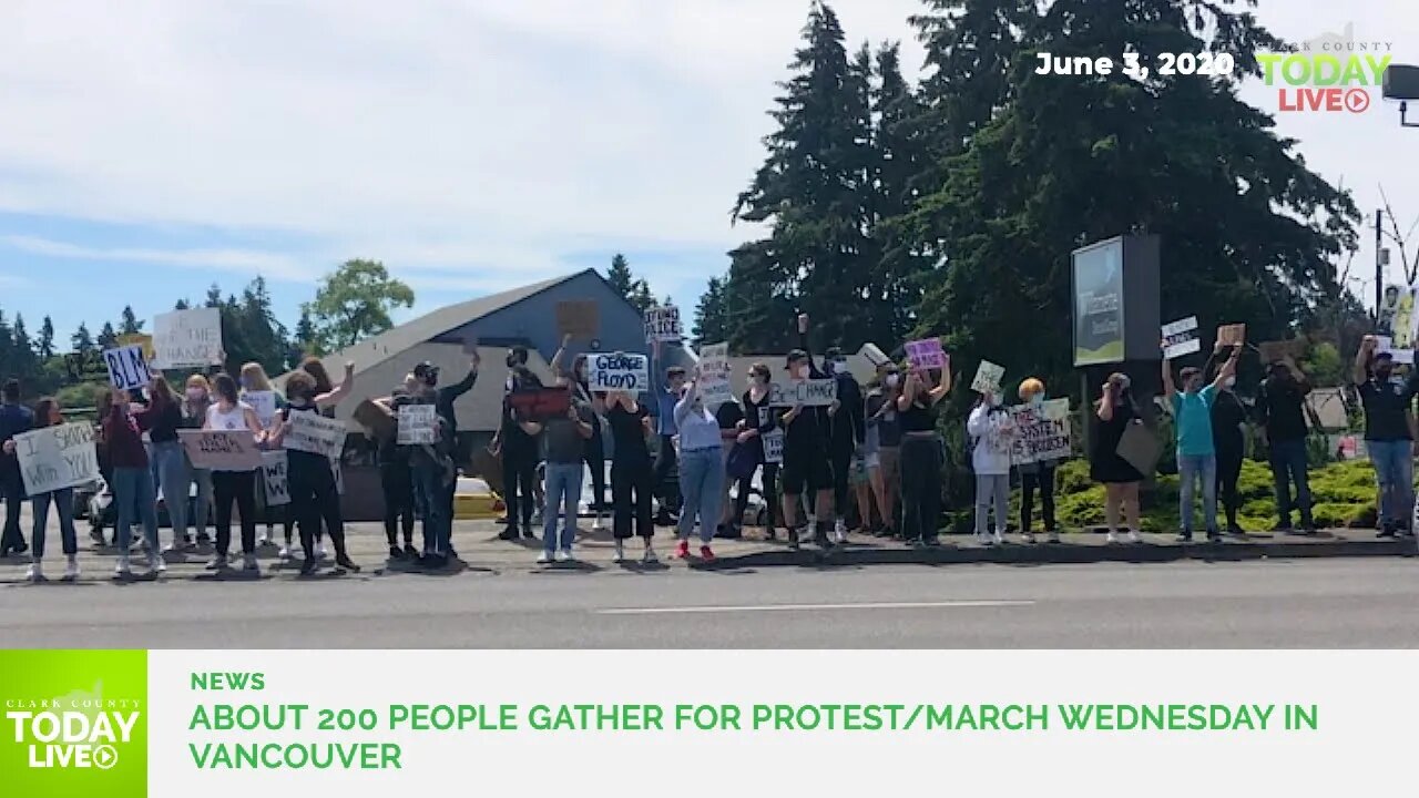 About 200 people gather for protest/march Wednesday in Vancouver