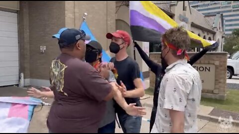 Based Gentleman Of Dallas Marching Through A Sea Of Soy Filled Groomers Like A Bulldozer