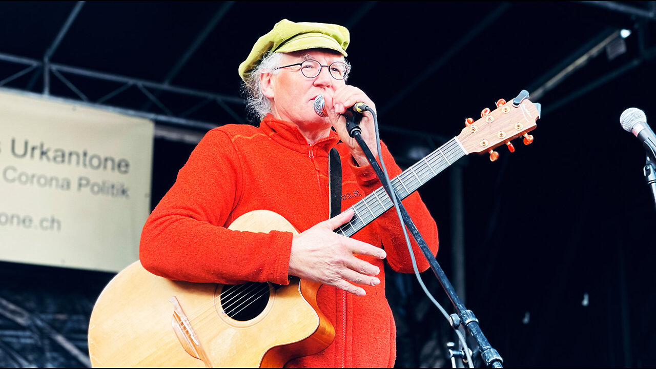 Kundgebung Zürich Oerlikon 19.02.2022 - Linard Bardill, Liedermacher, Autor