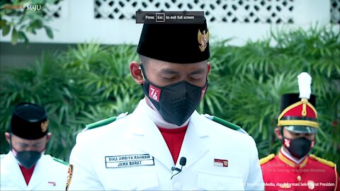 Indonesia Independence Ceremony during the 2021 Covid pandemic