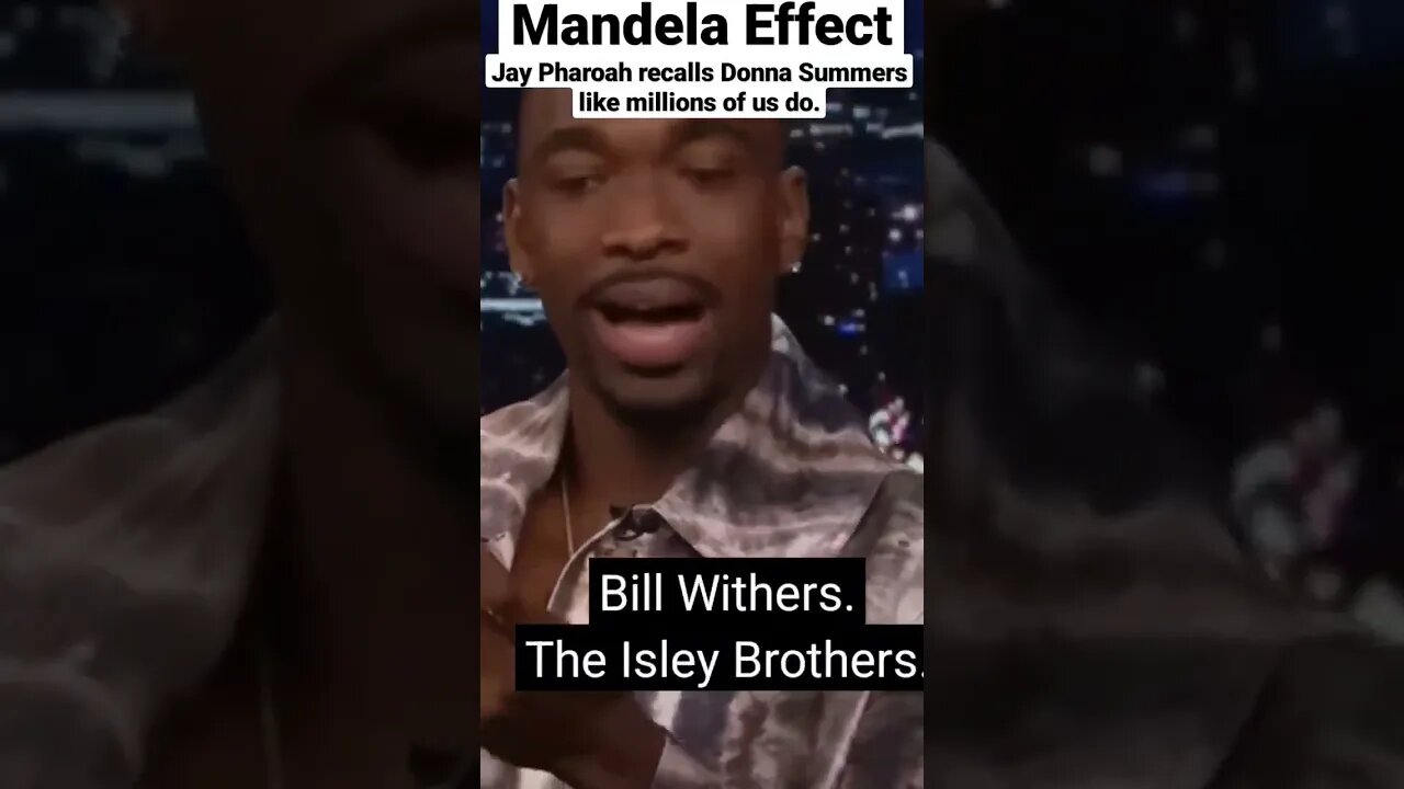 Jay Pharoah experienced a reality with Donna Summers like me and millions of other! #mandelaeffect