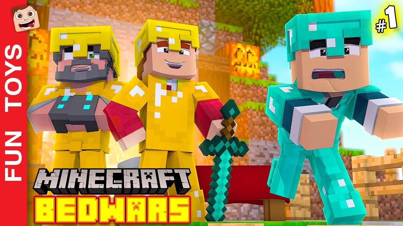 MINECRAFT #01 - A GUERRA DAS CAMAS - BED WARS - Foi o 1º MOD que escolhemos para jogar MINECRAFT! ⛏🧱