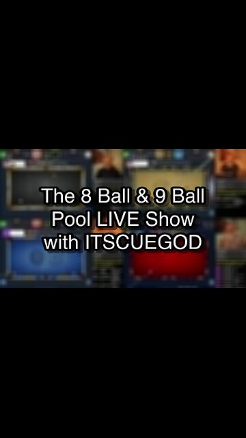 The 8 Ball & 9 Ball Pool LIVE Show with ITSCUEGOD