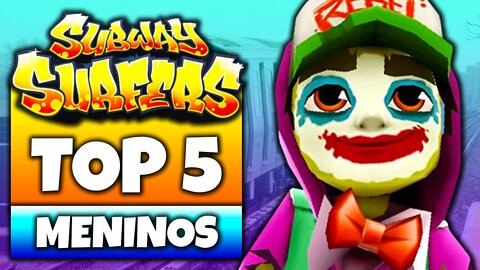 Top 5 Personagens Meninos do Subway Surfers em 2019