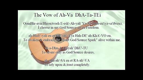 The Vow of Ah-Va DhA-Ta-TEi :INSTrUmEnTAL with WoRDs