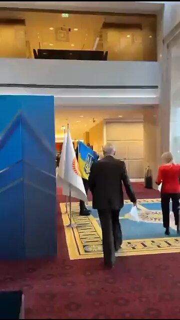Russian Representative Rips Down Ukrainian Flag on TV