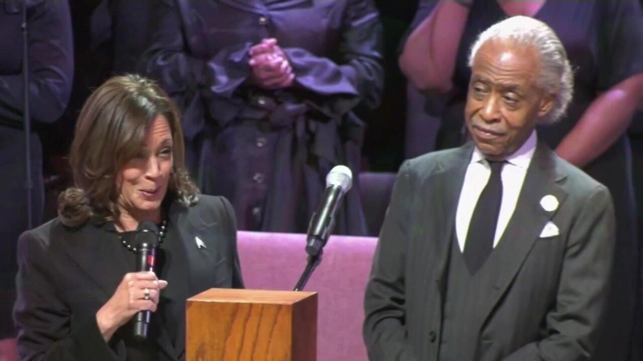 Kamala Harris with an example of Democrats Politicizing Funerals/Memorials