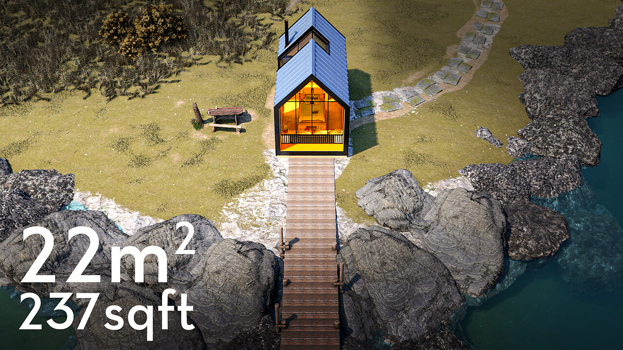 Intimate Tiny modern house design ever ! Container off grid living | Lake House 22