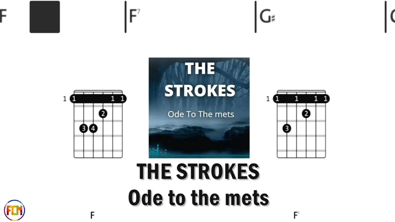 THE STROKES Ode to the mets FCN GUITAR CHORDS & LYRICS