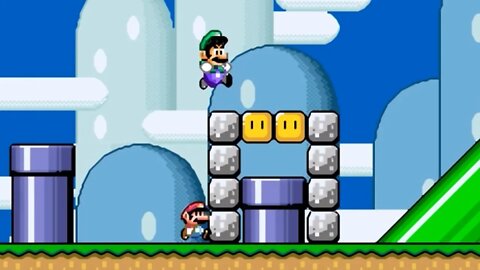 Me and myself in Super Mario World Coop Mario & Luigi