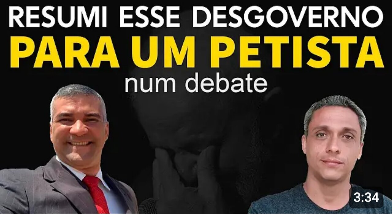 Let's summarize the catastrophe of the government of former prisoner LULA in a debate with PT member