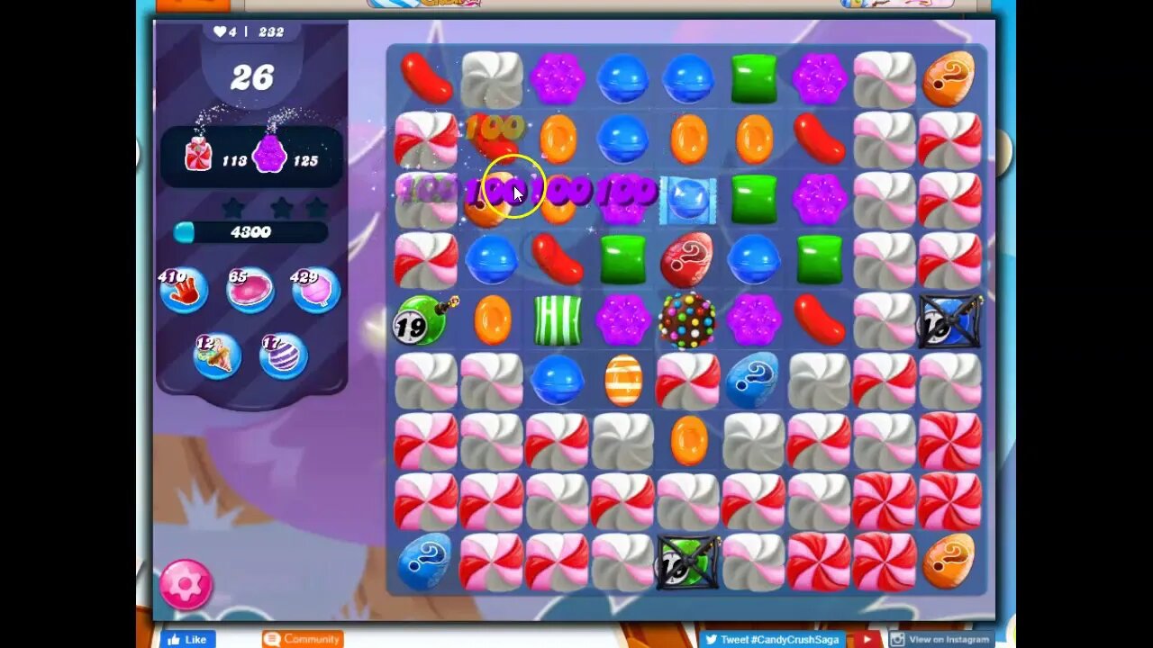 Candy Crush Level 232 Audio Talkthrough, 32 Moves 0 Boosters