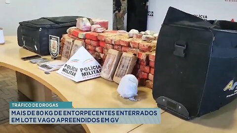 Tráfico de Drogas: Mais de 80 Kg de Entorpecentes Enterrados em Lote Vago Apreendidos em GV.